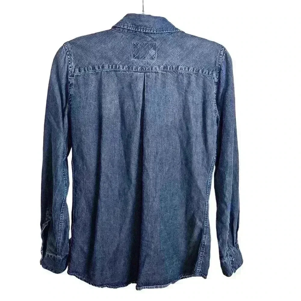 Rails Ashlyn Denim Button Down In Blue/Brown - image 2